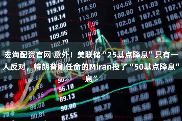 宏海配资官网 意外！美联储“25基点降息”只有一人反对，特朗普刚任命的Miran投了“50基点降息”